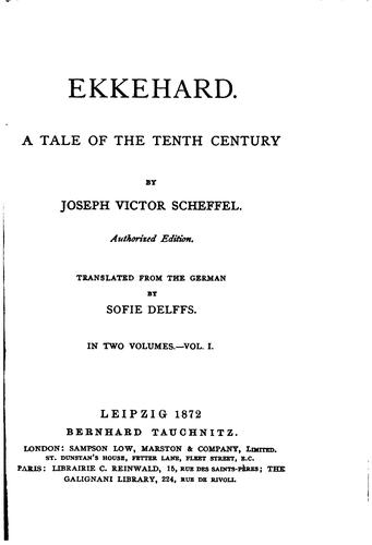 Joseph Viktor von Scheffel: Ekkehard. (1872, B. Tauchnitz)