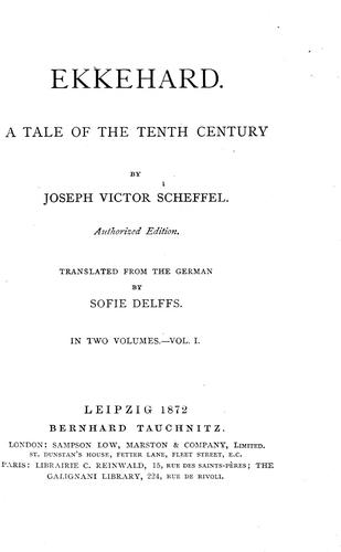 Joseph Viktor von Scheffel: Ekkehard (1872, B. Tauchnitz)